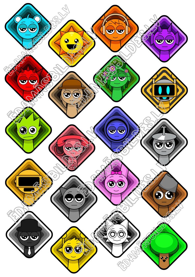 Cukura papīrs ar apdruku "Sprunks", 5*5 cm